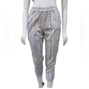 Roots Hemp Collection Black  White Capri Size Small